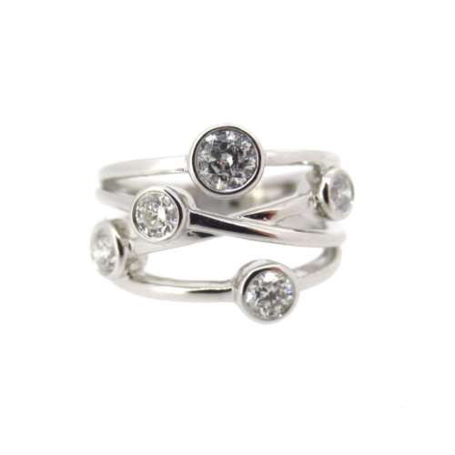 Crossover Diamond Ring