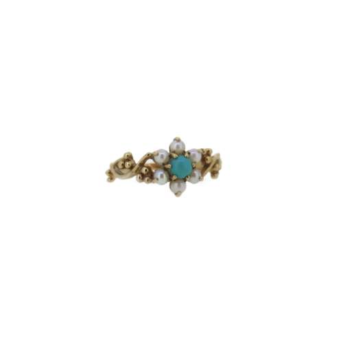 Turquoise Pearl Ring