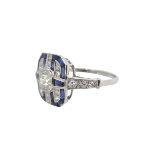 Vintage Sapphire & Diamond Ring