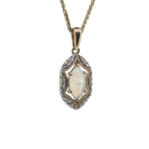 Opal & Diamond Necklace