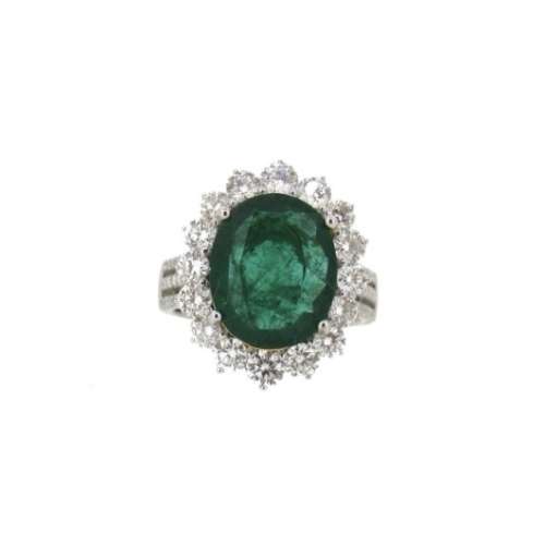 Emerald & Diamond Ring