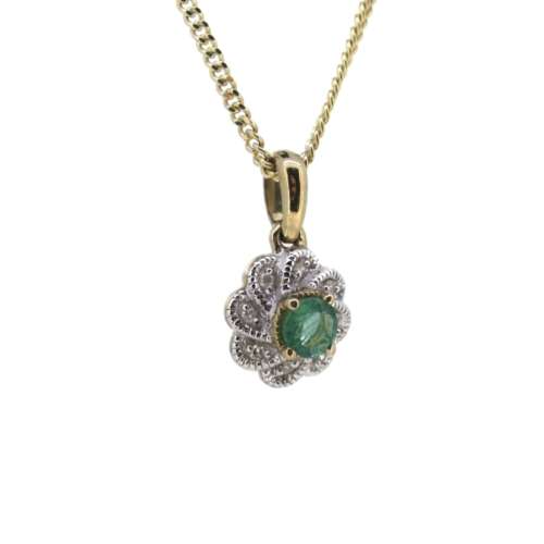 Emerald & Diamond Necklace