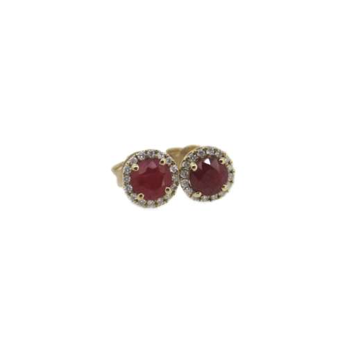 Ruby & Diamond Earrings