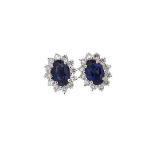 Sapphire & Diamond Earrings