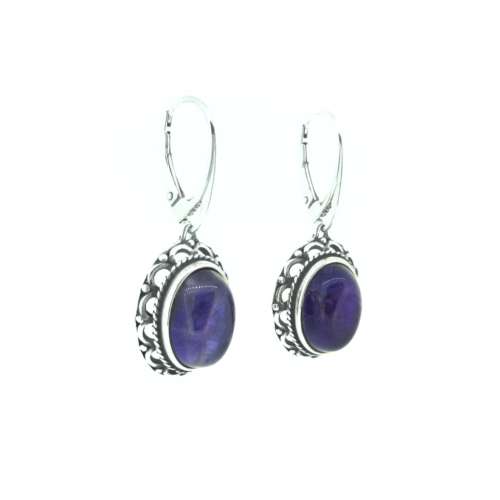 Amethyst Silver Earrings