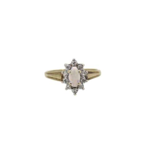 Opal & Diamond Ring