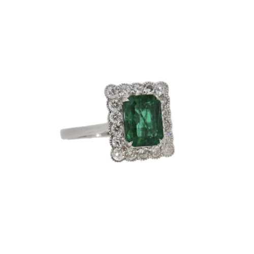 Emerald & Diamond Ring