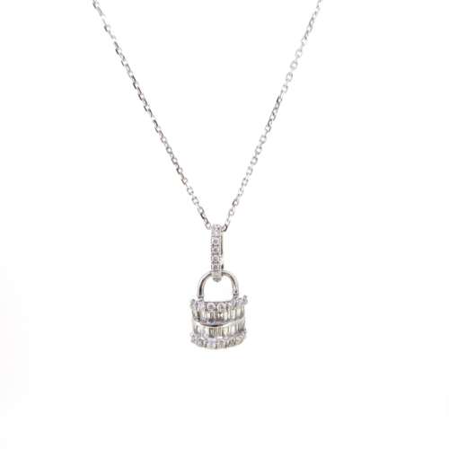 Diamond padlock pendant.