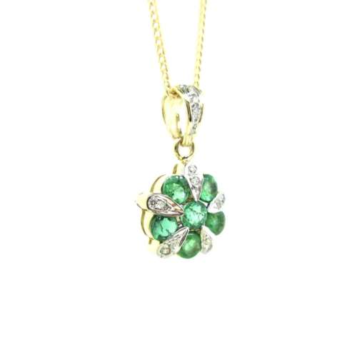 Emerald & Diamond Necklace