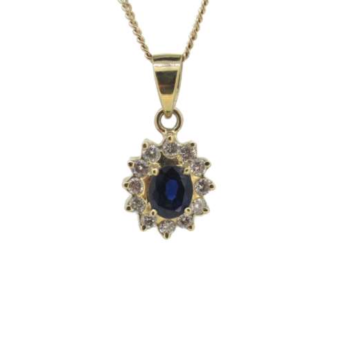 Sapphire & Diamond Necklace