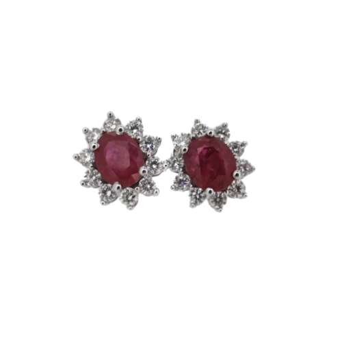 Ruby & Diamond Earrings