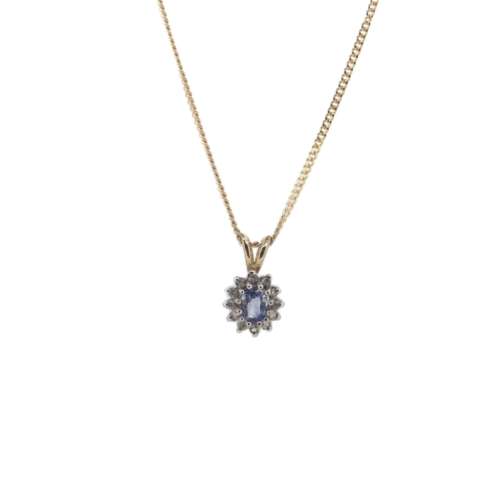 Sapphire & Diamond Necklace