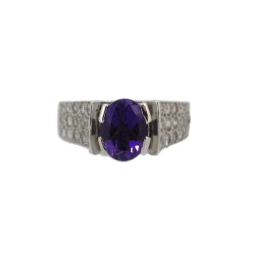 Amethyst & Diamond Ring