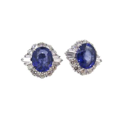 Sapphire & Diamond Earrings