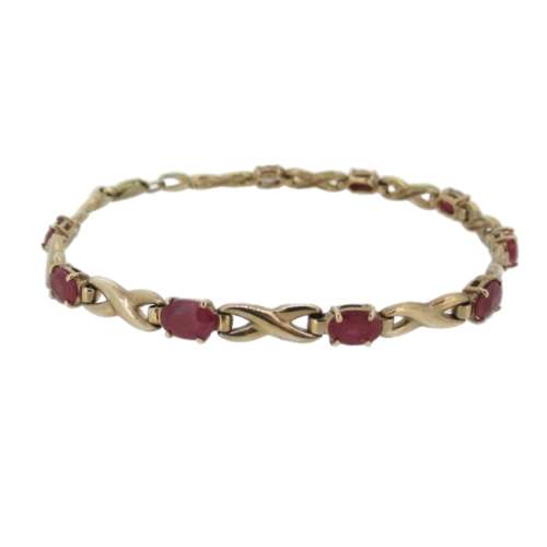 Gold & Ruby Bracelet