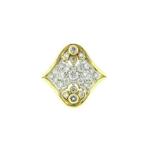 Vintage Diamond Fancy Cluster Ring