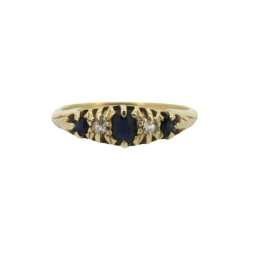Antique Sapphire & Diamond Ring