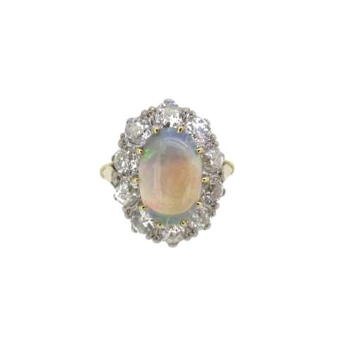 Opal & Diamond Ring
