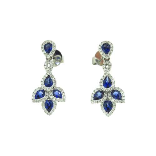 Sapphire & Diamond Drop Earrings