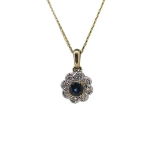 Sapphire & Diamond Necklace