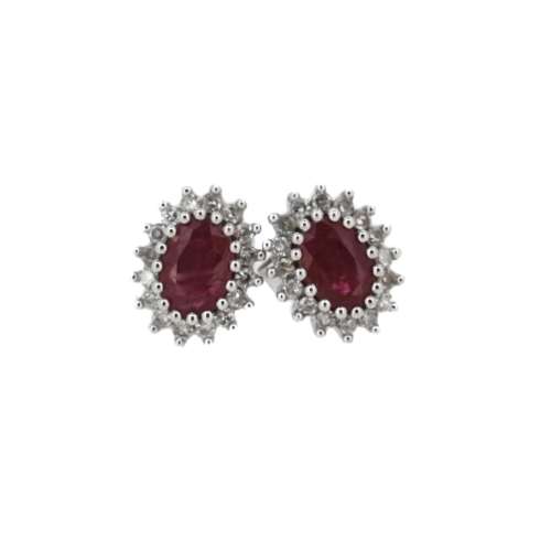 Ruby & Diamond Earrings