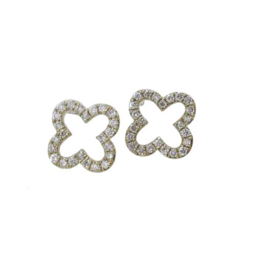 Diamond Clover Earrings