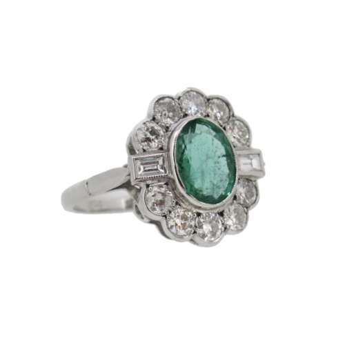 Emerald & Diamond Ring