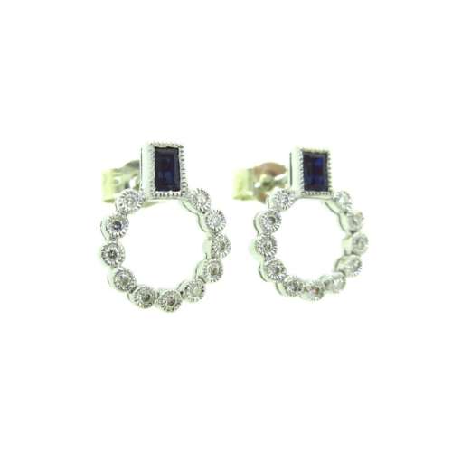 Sapphire & Diamond Earrings