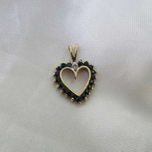 Sapphire Heart Pendant