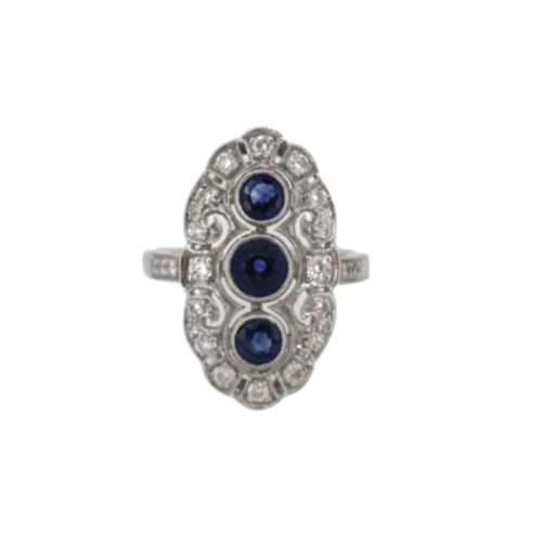 Sapphire & Diamond Ring