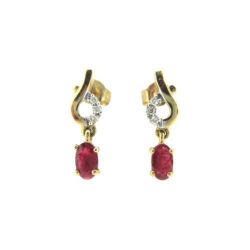 Ruby & Diamond Earrings