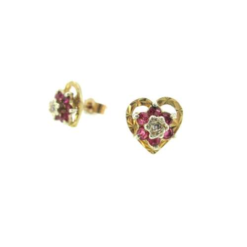 Ruby & Diamond Earrings