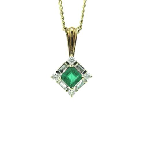 Emerald & Diamond Necklace