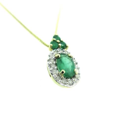 Emerald & Diamond Necklace