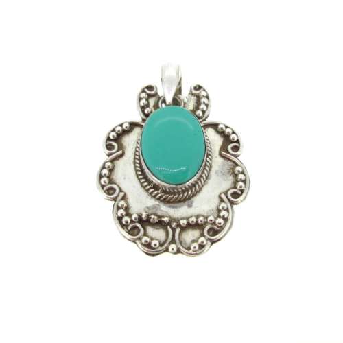 Silver & Howlite Pendant