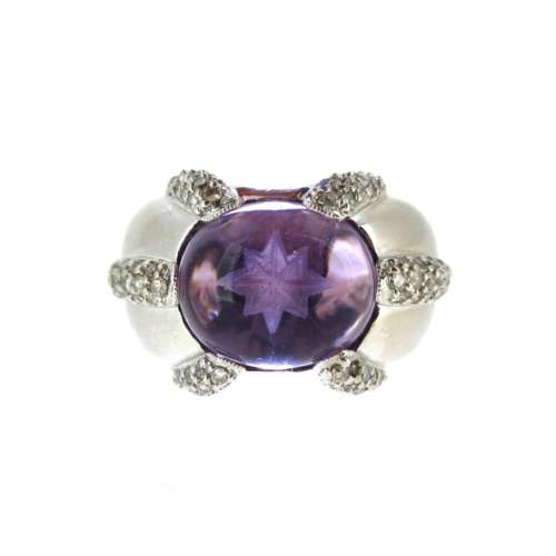 Amethyst & Diamond Ring