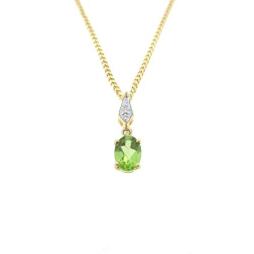 Peridot & Diamond Necklace