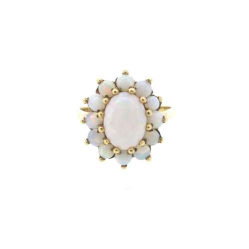 Opal Cluster Ring
